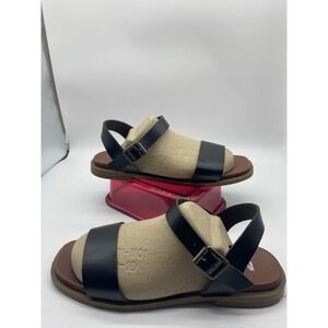 Mia Womens Size 6‎ Sandals Peyton Round Toe Black Buckle Ankle Strap